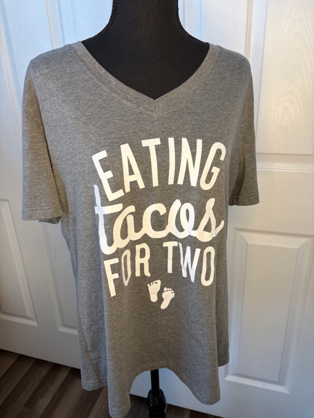 "Eating Tacos For Two" Maternity Cotton blend t shirt size XL